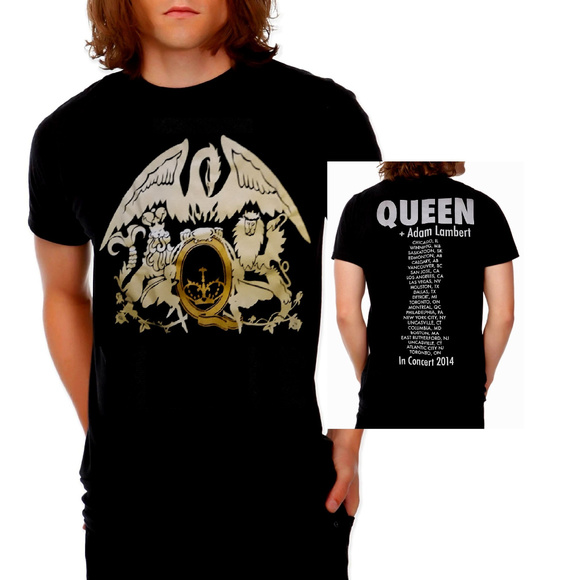 Queen Crest Logo Tour 2014 rock Official cotton T-Shirt XL NWT - Picture 1 of 5